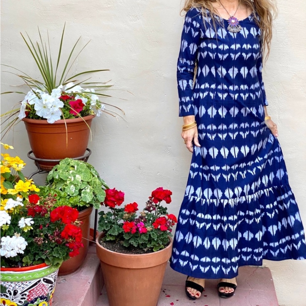 PAX PHILOMENA HAND WOVEN IKAT DRESS SIZE SMALL